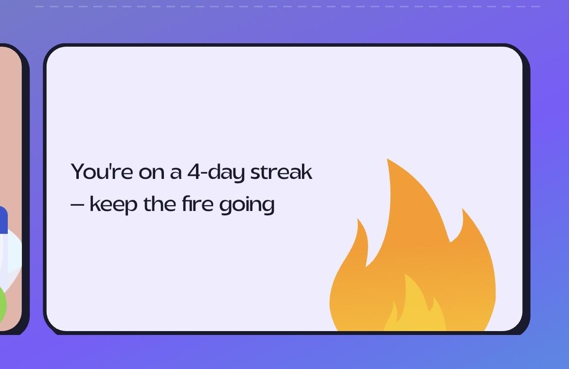 Goalympics habit streak flame growing with daily check-ins